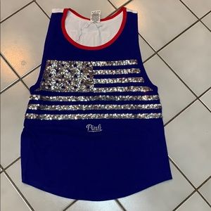 PINK tank top with sequins